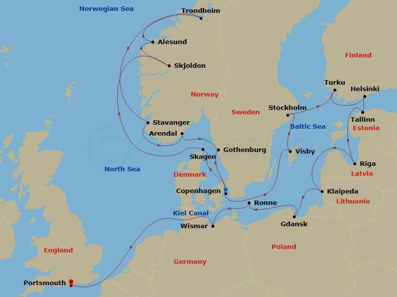 Cruise Itinerary Map