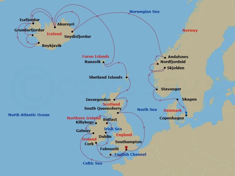 Cruise Itinerary Map