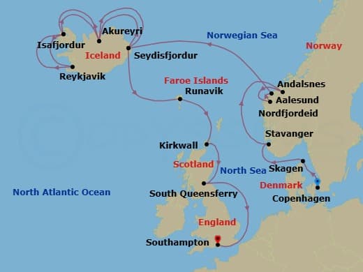 Cruise Itinerary Map
