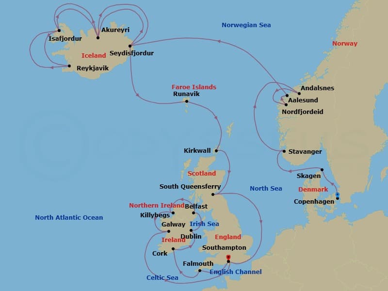 Cruise Itinerary Map
