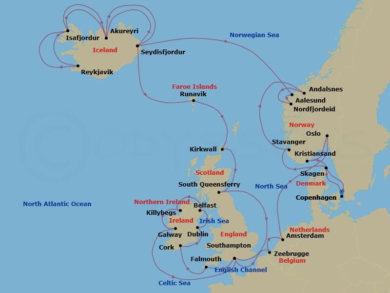 Cruise Itinerary Map
