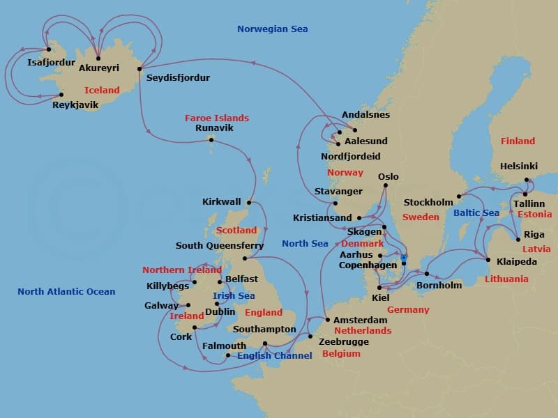 Cruise Itinerary Map