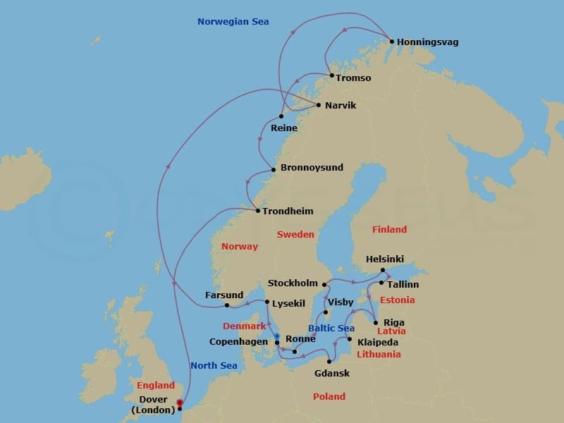 Cruise Itinerary Map
