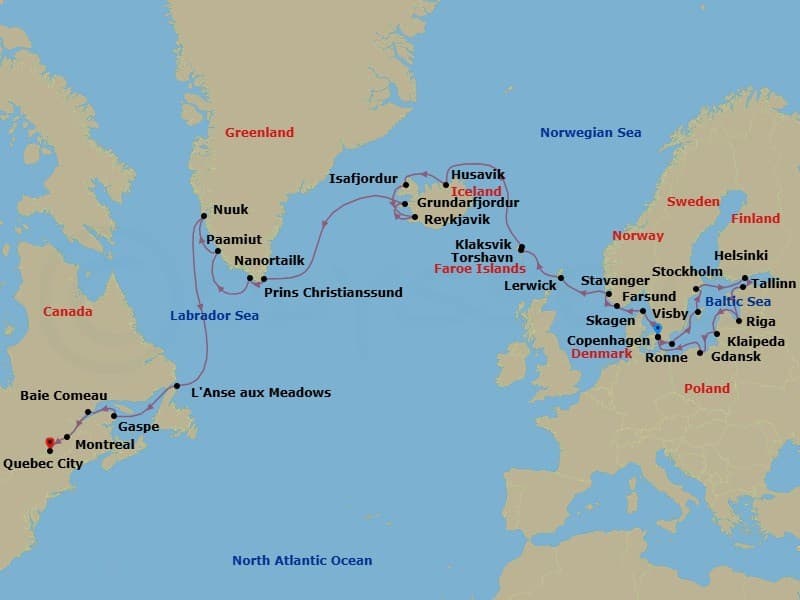 Cruise Itinerary Map