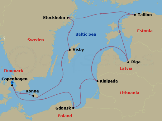 Cruise Itinerary Map