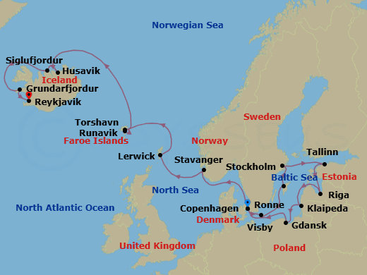 Cruise Itinerary Map