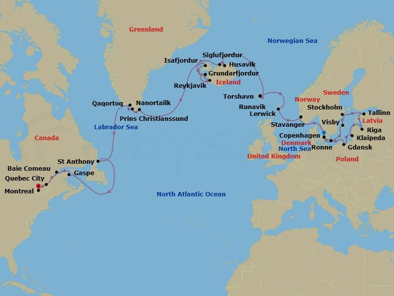 Cruise Itinerary Map