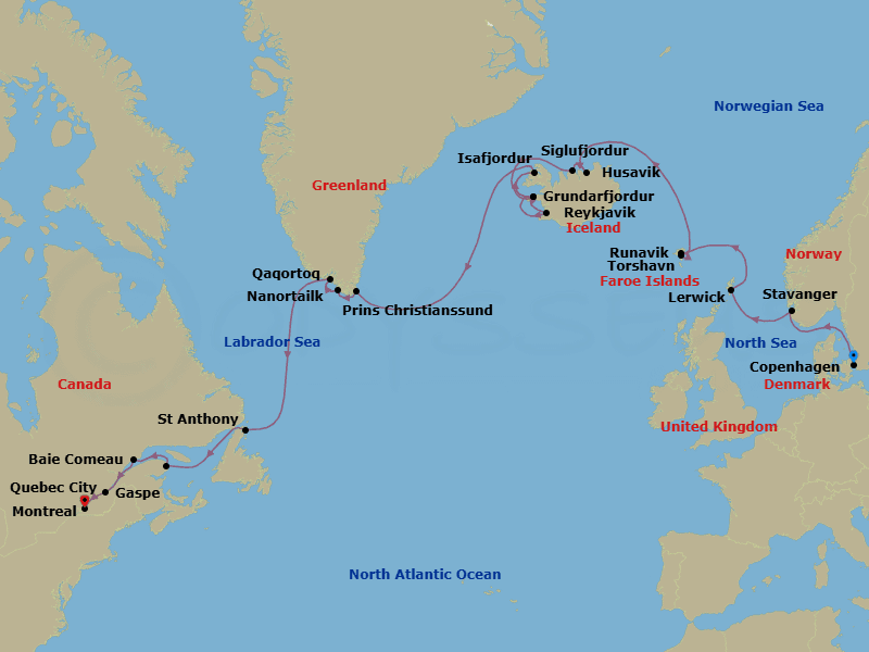 Cruise Itinerary Map