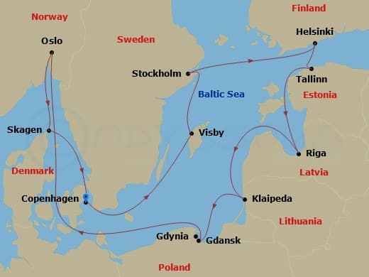 Cruise Itinerary Map