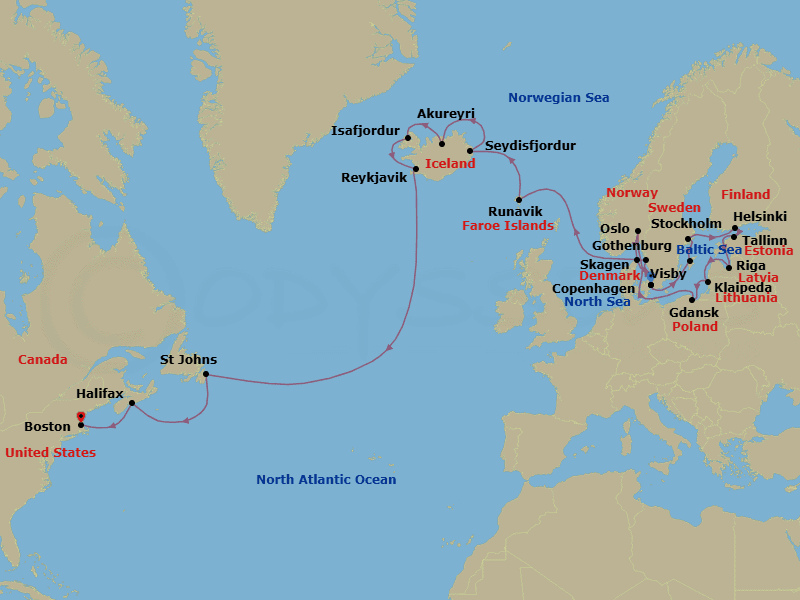 Cruise Itinerary Map