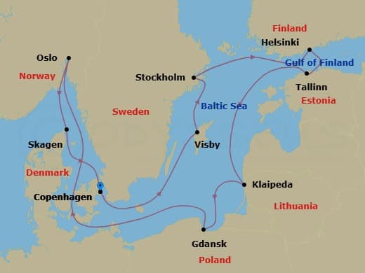 Cruise Itinerary Map
