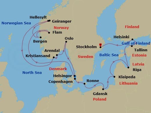 Cruise Itinerary Map