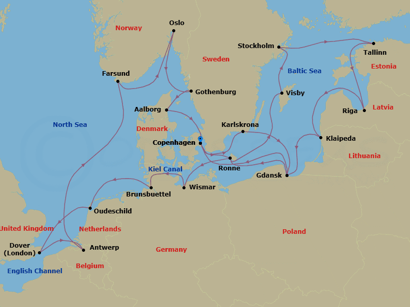 Cruise Itinerary Map