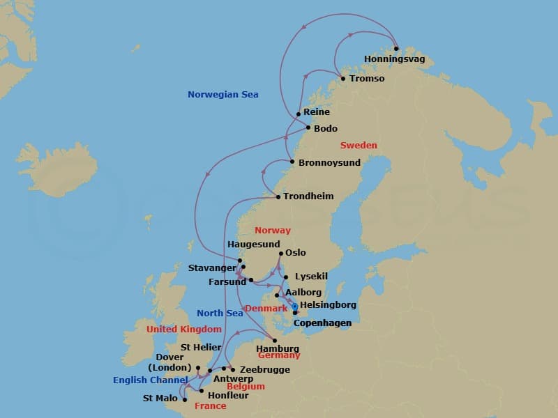 Cruise Itinerary Map
