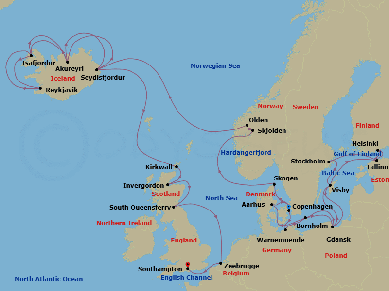 Cruise Itinerary Map