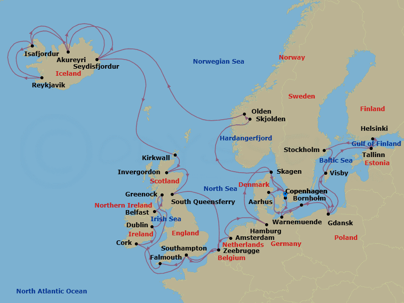 Cruise Itinerary Map