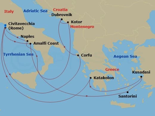 Cruise Itinerary Map