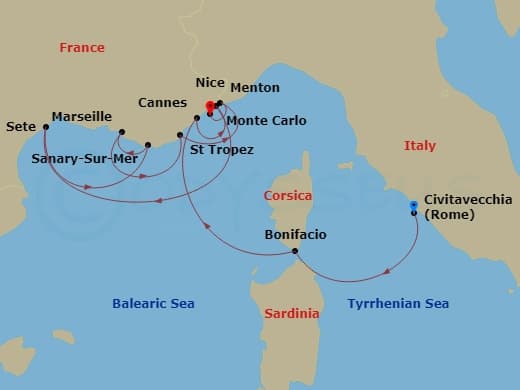 Cruise Itinerary Map