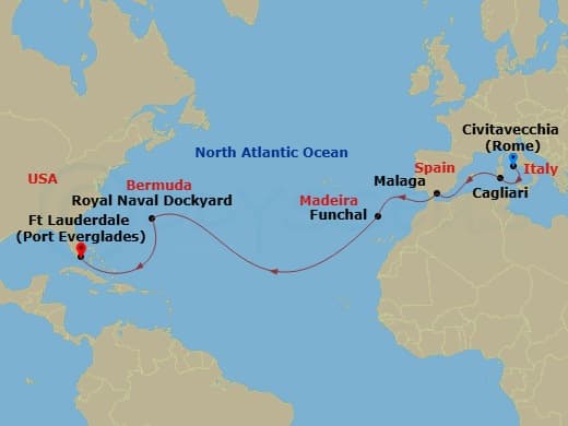 Cruise Itinerary Map
