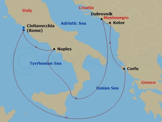 Cruise Itinerary Map
