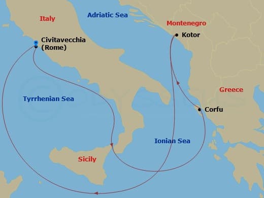 Cruise Itinerary Map