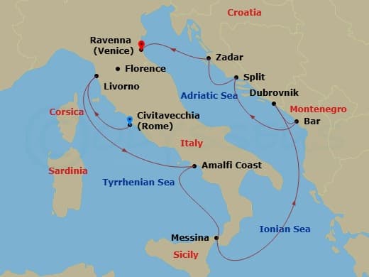 Cruise Itinerary Map