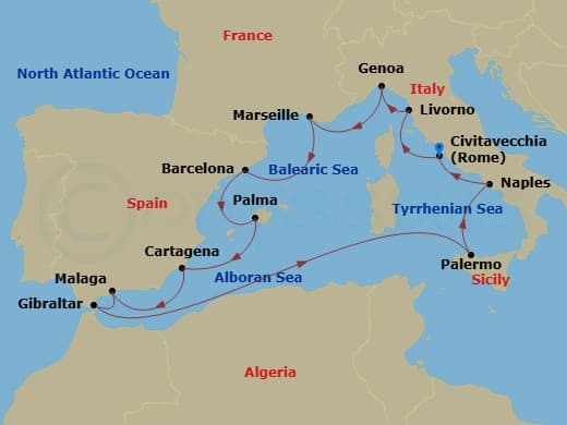 Cruise Itinerary Map