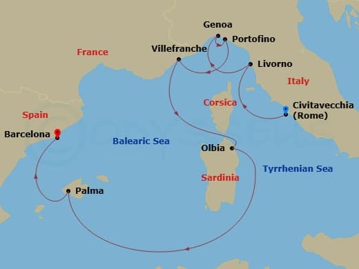 Cruise Itinerary Map