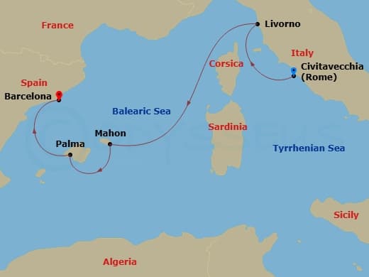 Cruise Itinerary Map