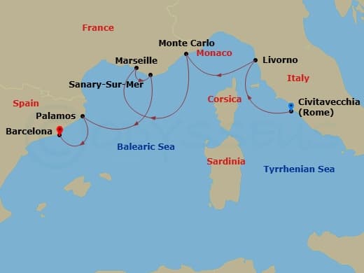 Cruise Itinerary Map