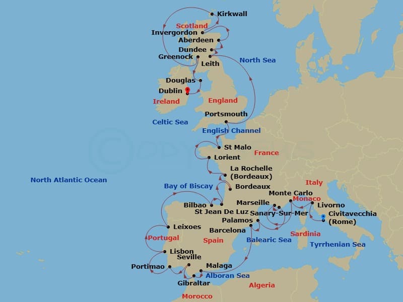 Cruise Itinerary Map