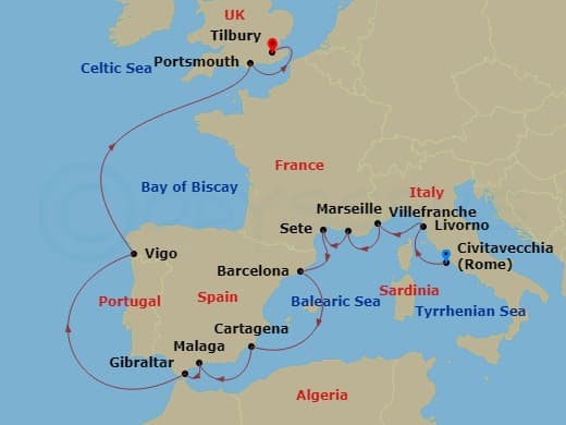 Cruise Itinerary Map