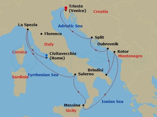 Cruise Itinerary Map