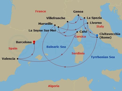 Cruise Itinerary Map