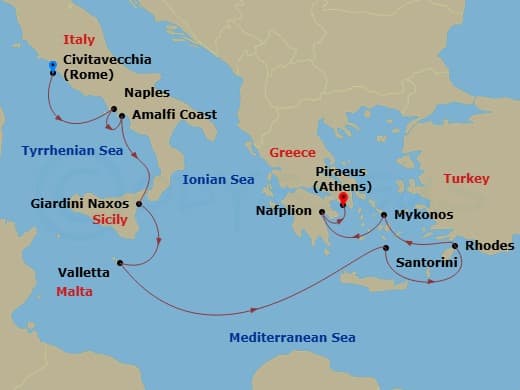 Cruise Itinerary Map