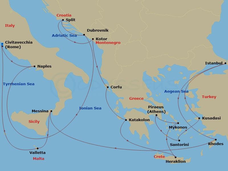 Cruise Itinerary Map
