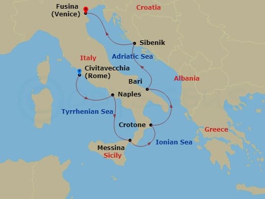 Cruise Itinerary Map