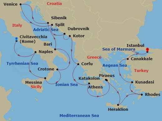 Cruise Itinerary Map