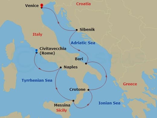 Cruise Itinerary Map