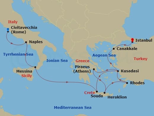 Cruise Itinerary Map