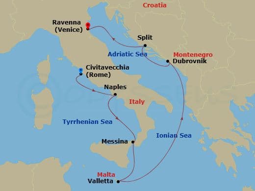 Cruise Itinerary Map