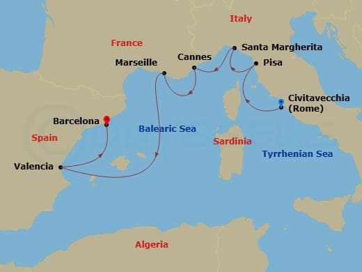 Cruise Itinerary Map