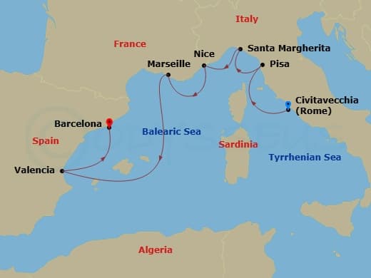 Cruise Itinerary Map