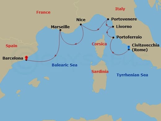 Cruise Itinerary Map