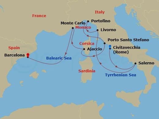 Cruise Itinerary Map