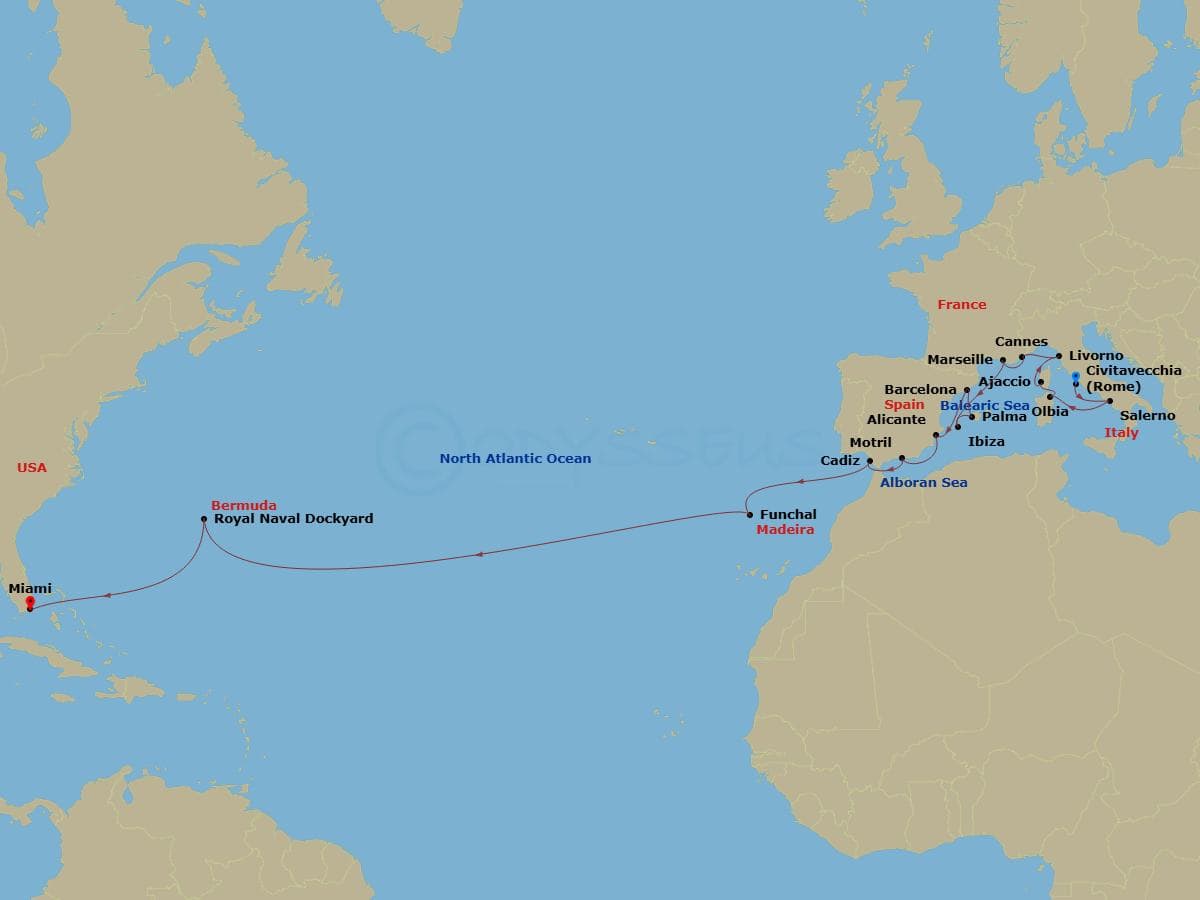 Cruise Itinerary Map