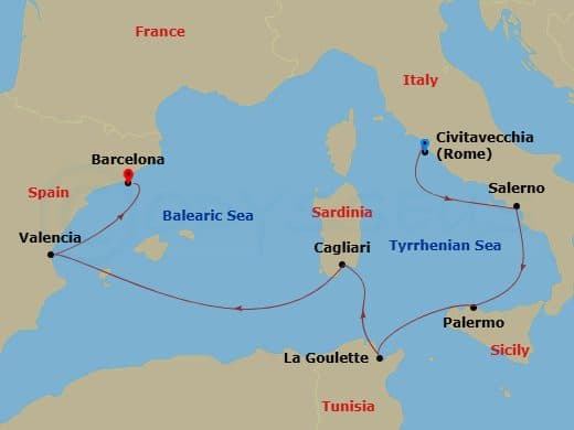 Cruise Itinerary Map
