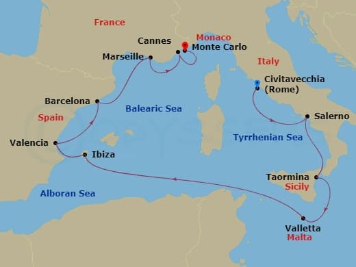 Cruise Itinerary Map