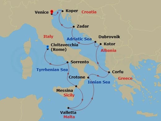 Cruise Itinerary Map