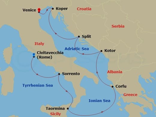 Cruise Itinerary Map